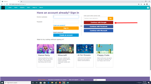 code.org sign in page 